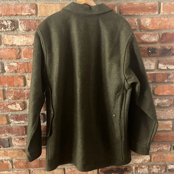 Filson Men's Utility Green Army Jacket With 4 Pockets & Siding Details Size 48 - Picture 7 of 9